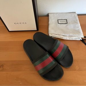 Authentic GUCCI Signature Stripe Slide